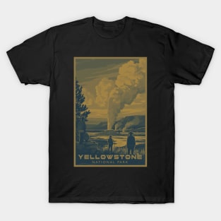 Doutone Yellowstone National Park Travel Poster T-Shirt